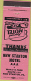 Matchbook Cover - New Stanton Motel New Stanton PA