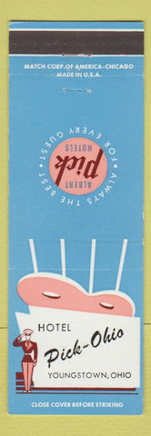 Matchbook Cover - Hotel Pick Ohio Youngstown OH