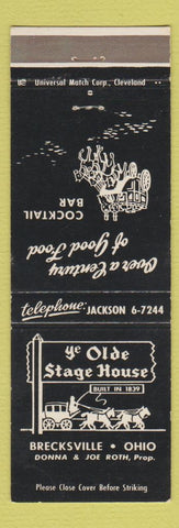 Matchbook Cover - Ye Olde Stage House Brecksville OH