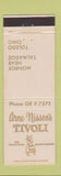 Matchbook Cover - Arne Nissen's Tivoli Smorgasbord Toledo OH