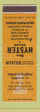 Matchbook Cover - Hyster Industrial Handling Equipment Cincinnati OH