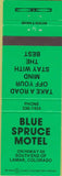 Matchbook Cover - Blue Spruce Motel Lamar CO