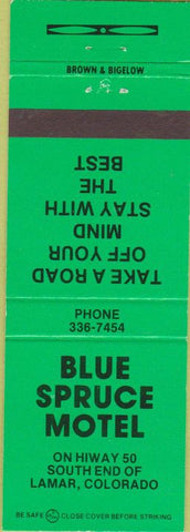 Matchbook Cover - Blue Spruce Motel Lamar CO