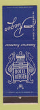 Matchbook Cover - Hotel Rieger Sandusky OH