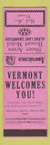 Matchbook Cover - Shore Acres Resort Motel North Hero VT Perkins Americana