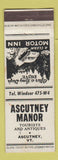 Matchbook Cover - Ascutney Manor VT