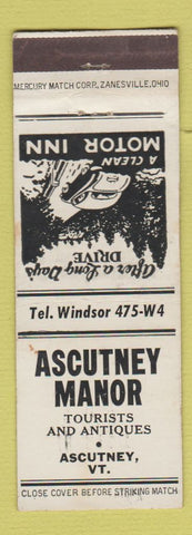 Matchbook Cover - Ascutney Manor VT