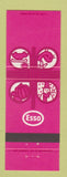 Matchbook Cover - Esso oil gas PINK NO DEALER