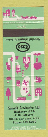 Matchbook Cover - Esso oil gas North Red Deer AB