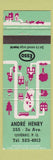 Matchbook Cover - Esso oil gas Andre Henry Quebec QC