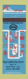 Matchbook Cover - Esso oil gas Happy Landing South River ON BLUE