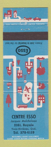 Matchbook Cover - Esso oil gas Centre Trois Rivieres QC