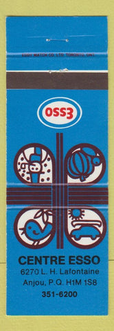 Matchbook Cover - Esso oil gas Centre Anjou QC