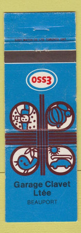 Matchbook Cover - Esso oil gas Garage Clavet Beauport QC