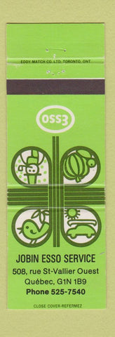 Matchbook Cover - Esso oil gas Jobin Quebec QC WEAR