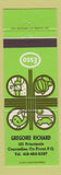 Matchbook Cover - Esso oil gas Gregoire Richard Coucelles Front QC