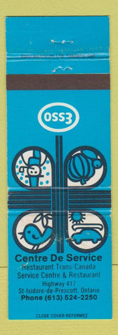Matchbook Cover - Esso oil gas St Isadore de Prescott ON