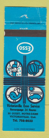 Matchbook Cover - Esso oil gas Victoriaville QC WEAR