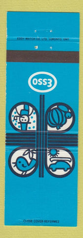 Matchbook Cover - Esso oil gas BLUE NO DEALER