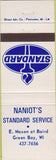Matchbook Cover - Naniot's Standard oil gas Green Bay WI