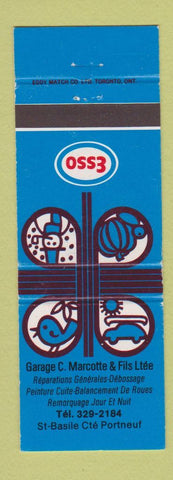 Matchbook Cover - Esso oil gas St Basile Cte Portneuf QC