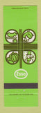 Matchbook Cover - Esso oil gas GREEN NO DEALER