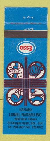 Matchbook Cover - Esso oil gas Lionel Nadeau St George QC WEAR