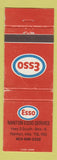 Matchbook Cover - Esso oil gas Nanton AB WEAR