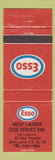 Matchbook Cover - Esso oil gas Mont Laurier QC WEAR