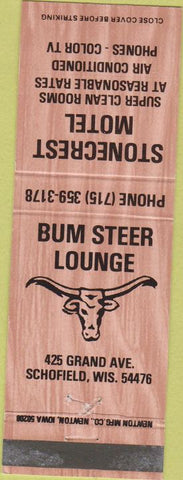 Matchbook Cover - Stonecrest Motel Schofield WI