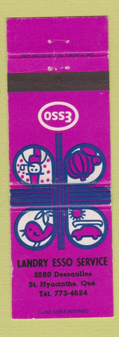 Matchbook Cover - Esso oil gas Landry St Hyacinthe QC