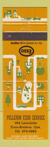 Matchbook Cover - Esso oil gas Pellerin Trois Rivieres QC