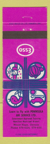 Matchbook Cover - Esso oil gas Peninsula Air Service Mount Hope ON