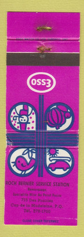 Matchbook Cover - Esso oil gas Roch Bernier Cap de la Madeleine QC WORN