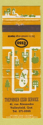 Matchbook Cover - Esso oil gas Trepanier Valleyfield QC