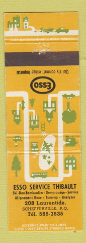 Matchbook Cover - Esso oil gas Tribault Schefferville QC