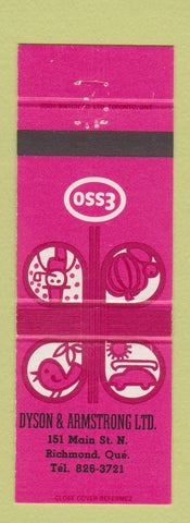 Matchbook Cover - Esso oil gas Dyson Armstrong Richmond QC