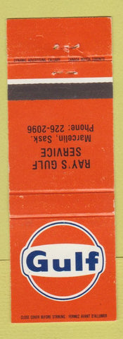 Matchbook Cover - Gulf oil gas Ray's Marcelin SK