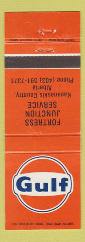 Matchbook Cover - Gulf oil gas Fortress Junction Kananaskis County AB
