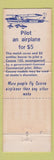 Matchbook Cover - Cessna Airplanes Skylark Flying Service Detroit City