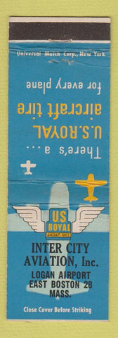 Matchbook Cover - Inter City Aviation US Royal Tires East Boston MA