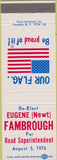 Matchbook Cover - Eugene Fambrough Road Superintendent