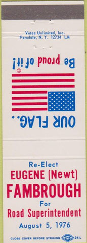 Matchbook Cover - Eugene Fambrough Road Superintendent
