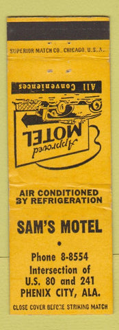 Matchbook Cover - Sam's Motel Phenix City AL