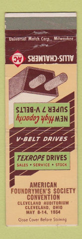 Matchbook Cover - Allis Chalmers Texrope Drives Cleveland OH 1954
