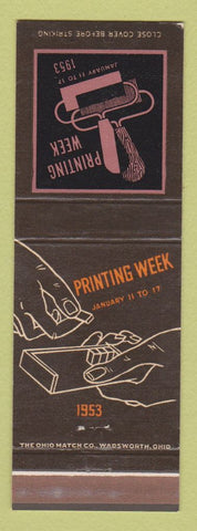 Matchbook Cover - Printing Week 1953