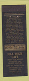Matchbook Cover - Idle Hour Cafe