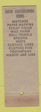 Matchbook Cover - Good House Keepers Products Cupples St Louis MO Napkins
