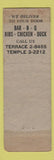 Matchbook Cover - Checker BBQ WEAR