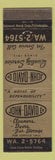 Matchbook Cover - John David Cleaners Dyers WEAR